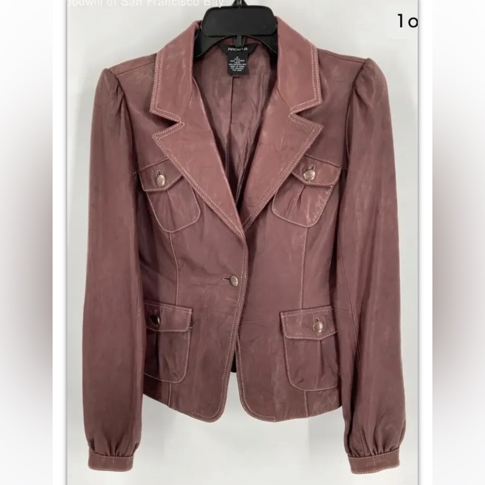 Vintage Arden B. Cropped Leather Jacket Blazer size XS.